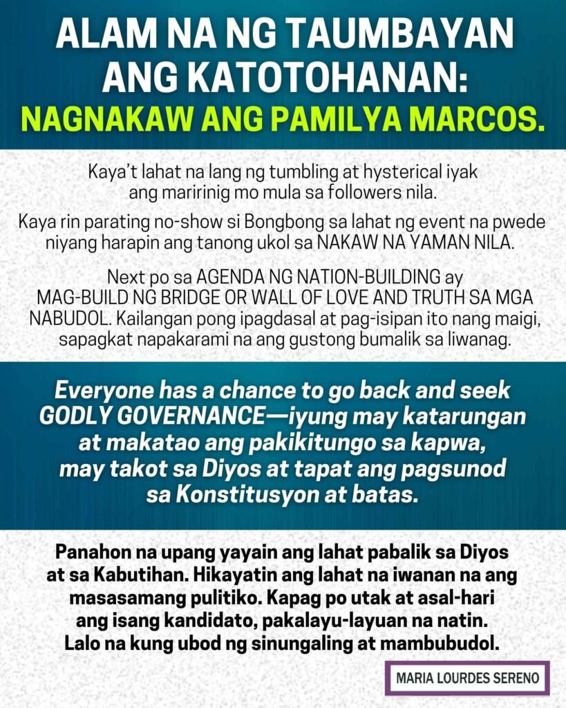 Nagnakaw ang pamilya Marcos